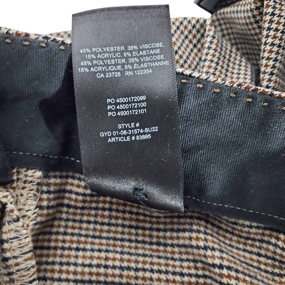 Babaton Tailored Brown Black Numero Pants Size 4 - Picture 5 of 5